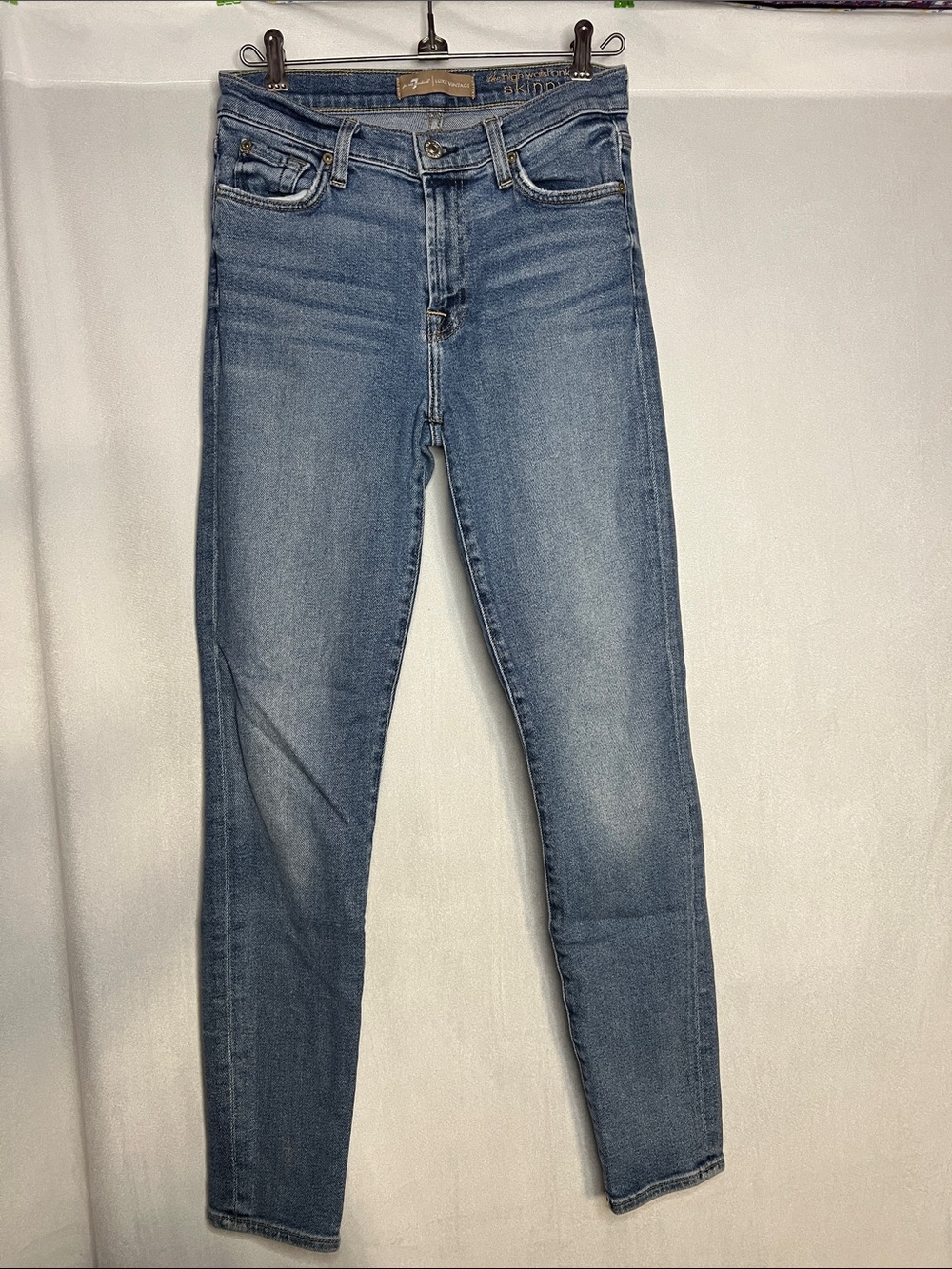 7 for All Man Kind Size 29 High-Waist Ankle Light Blue Women’s Skinny Jeans